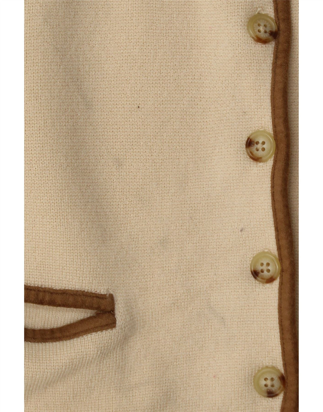 Ralph Lauren Γυναικείο πουλόβερ ζακέτα UK 12 μεσαίο μπεζ μαλλί Merino