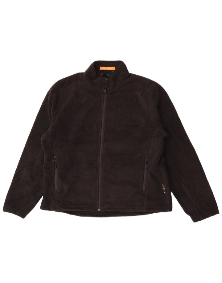 Eddie Bauer Γυναικείο μεγάλο φλις μπουφάν UK 18 XL μαύρο πολυεστέρα