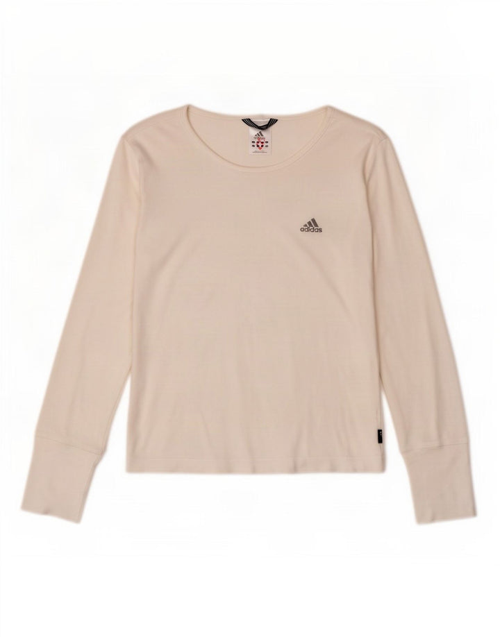Adidas Γυναικείο τοπ μακρυμάνικο UK 14 Medium White