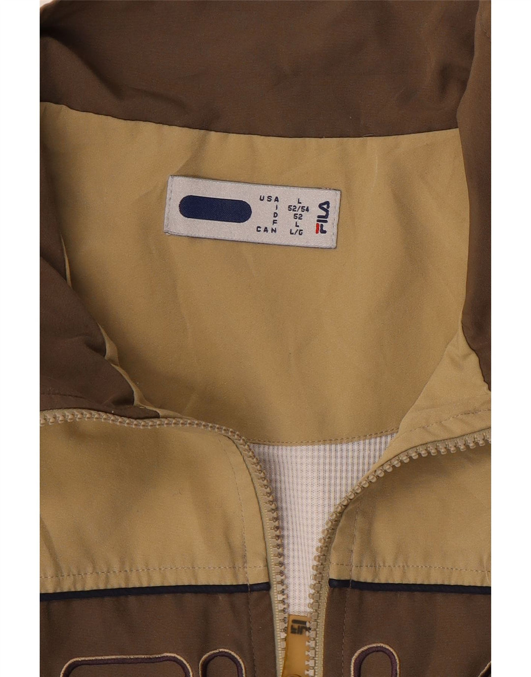 Ανδρική φόρμα γυμναστικής με γραφικά FILA Top Jacket Μεγάλο μπεζ χρώμα