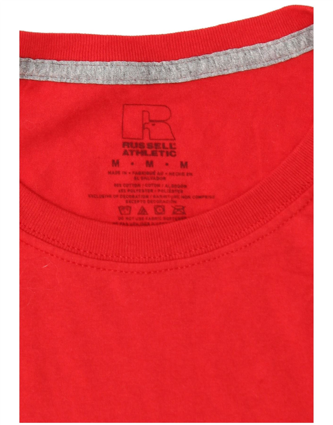 Ανδρικό T-Shirt RUSSELL ATHLETIC Τοπ μεσαίο κόκκινο βαμβακερό