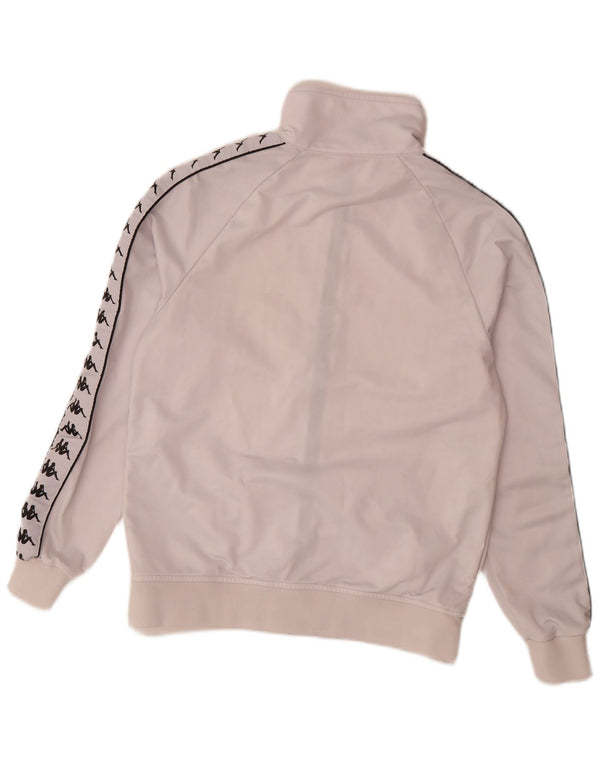 Γυναικεία αθλητική φόρμα γραφικών Kappa Top Jacket UK 18 XL Λευκός Πολυεστέρας