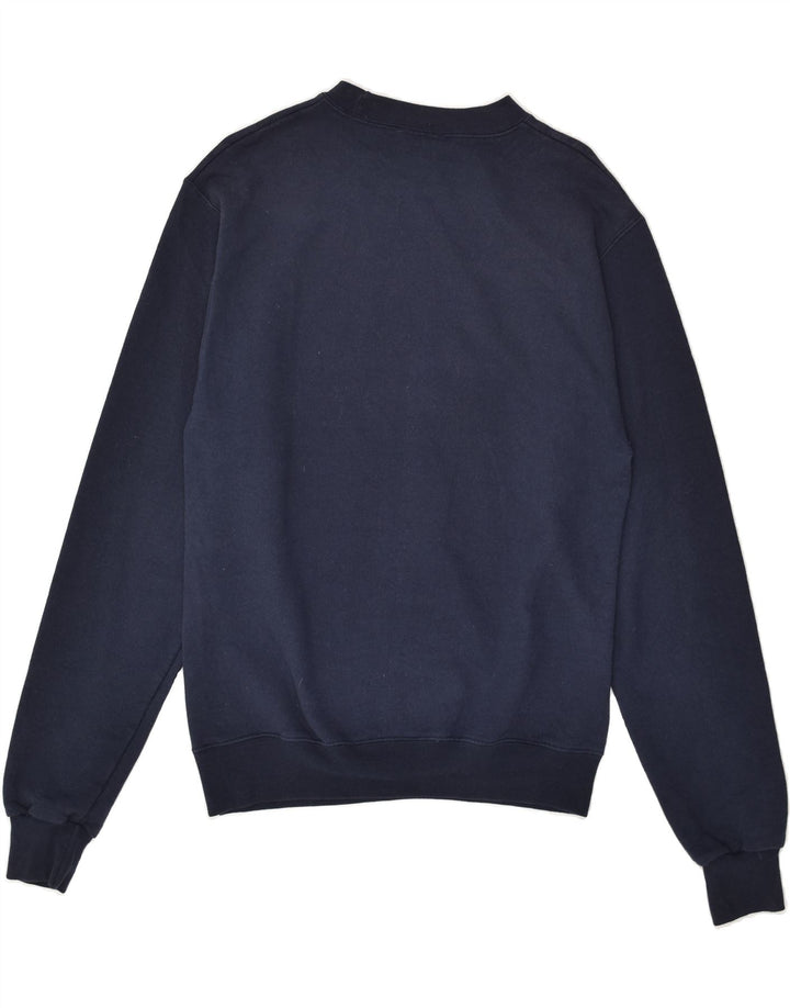 CHAMPION Mens Graphic Sweatshirt Jumper Small Navy Blue Cotton Vintage Champion and Second-Hand Champion from Messina Hembry 