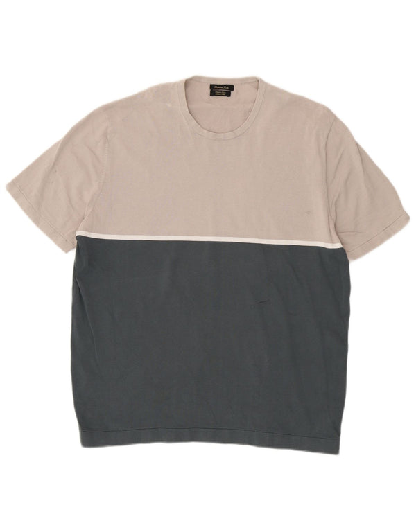 Ανδρικό πουλόβερ Massimo Dutti Crew Neck Jumper XL Grey Colourblock