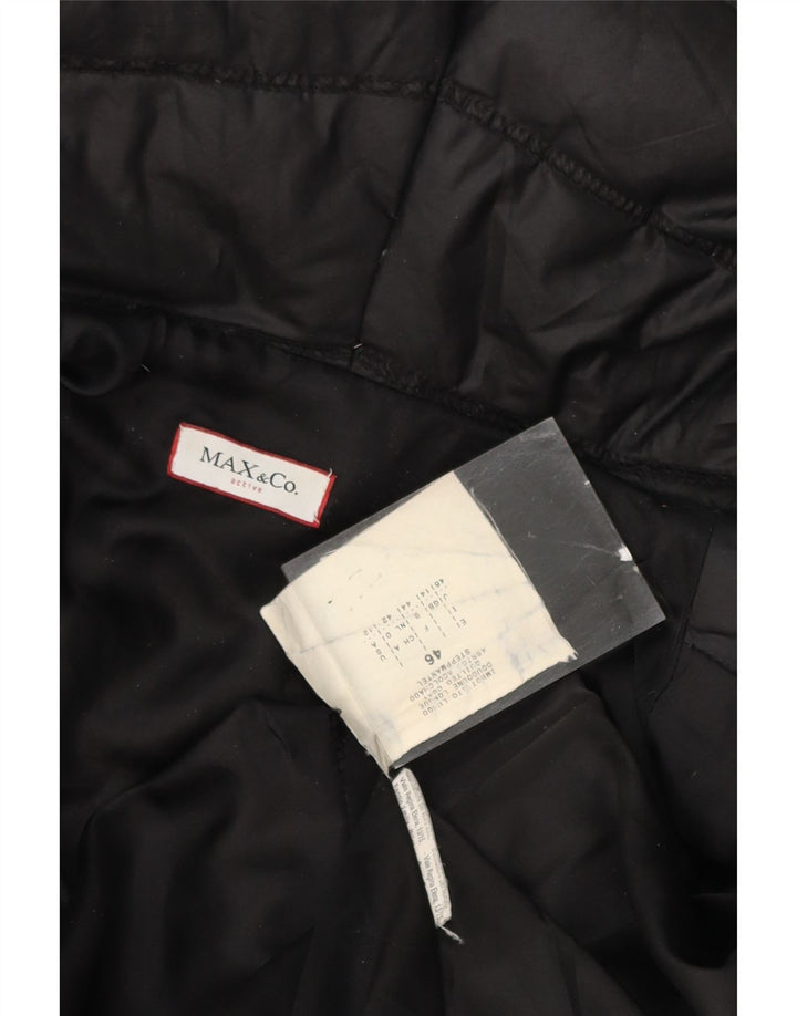 MAX & CO. Womens Padded Coat IT 46 Large Black Polyester Vintage Max & Co. and Second-Hand Max & Co. from Messina Hembry 