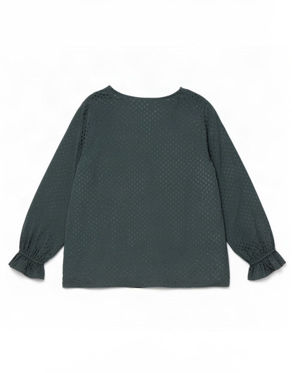 Crew Clothing Γυναικεία μακρυμάνικη μπλούζα μπλούζα UK 12 Μεσαία Πράσινη Πουά