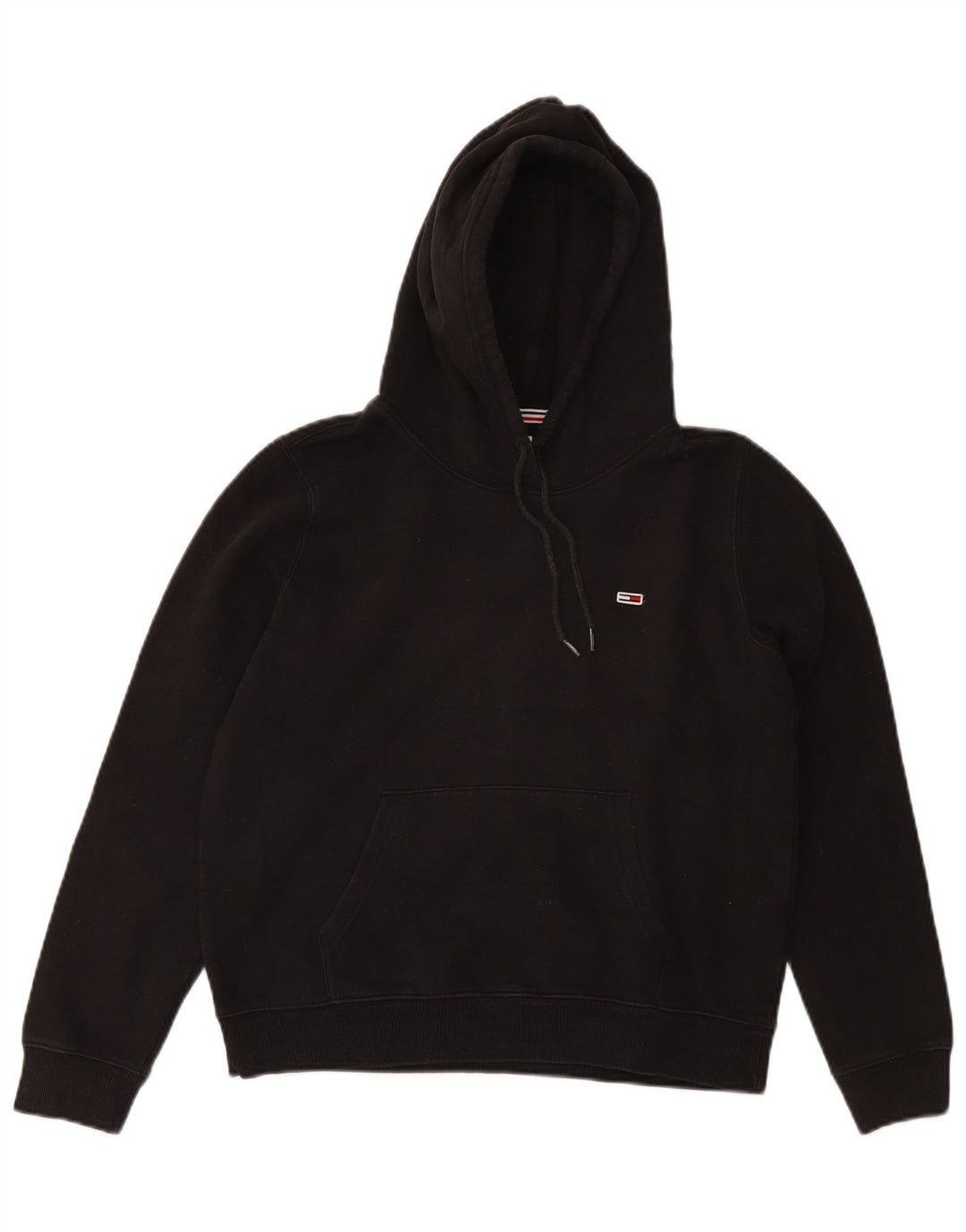 TOMMY HILFIGER Γυναικείο Hoodie Jumper UK 14 Medium Black
