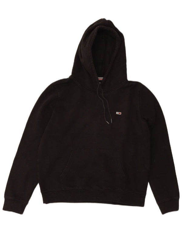 TOMMY HILFIGER Γυναικείο Hoodie Jumper UK 14 Medium Black