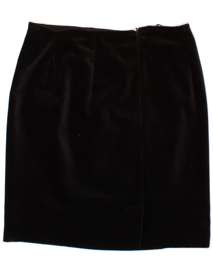 VINTAGE Womens Straight Skirt W30 Medium Black Cotton Vintage Vintage and Second-Hand Vintage from Messina Hembry 