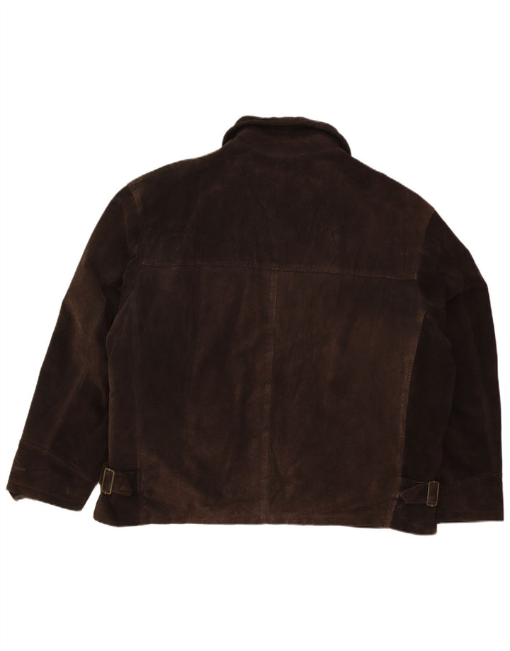 Evolution Ανδρικό Suede Jacket IT 56 3XL Καφέ Δερμάτινο