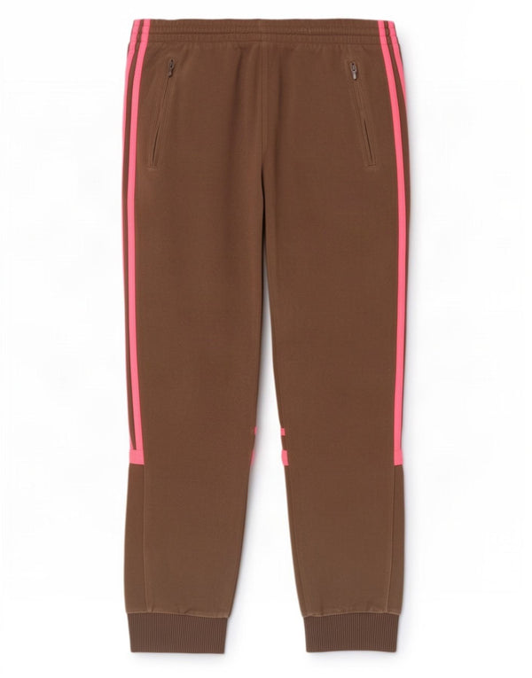 Adidas Womens Tracksuit Trousers Joggers UK 10 Small Brown Colourblock