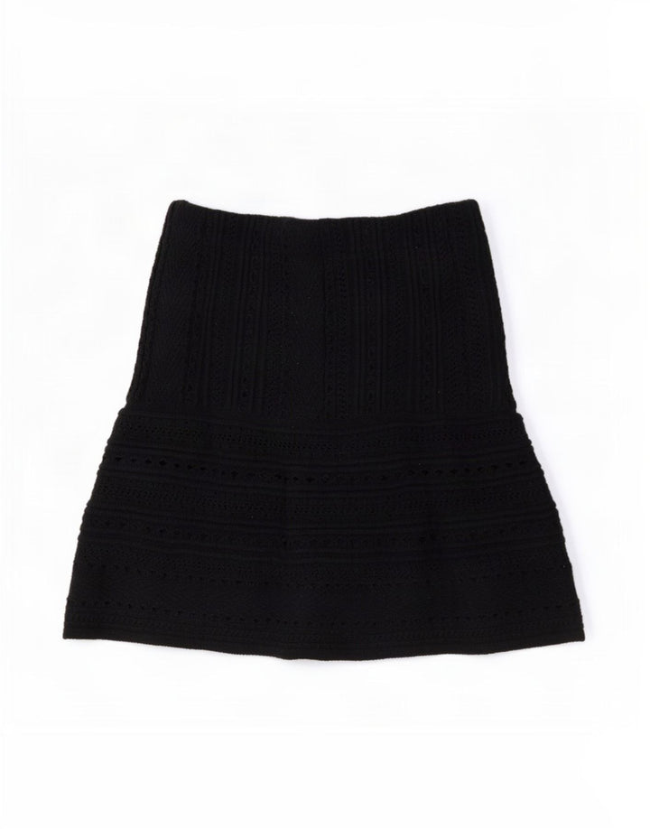 Zara Γυναικεία Πλεκτή Μίνι Φούστα Μεσαία W28 Μαύρη Βαμβακερή