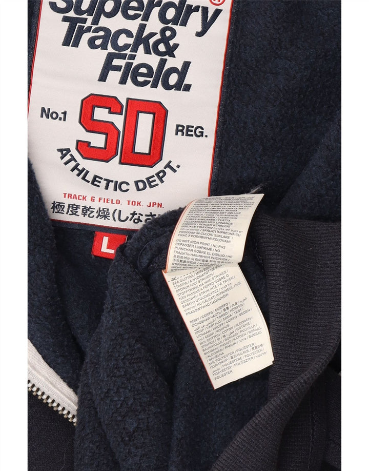 SUPERDRY Ανδρική φόρμα γραφικής φόρμας στίβου Top Jacket Large Navy Blue