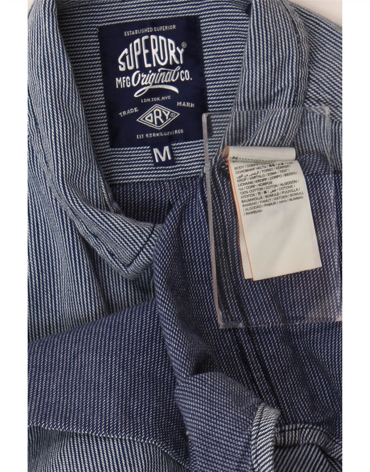Ανδρικό πουκάμισο με κανονική εφαρμογή Superdry, Βαμβακερό με ρίγες σε μπλε ναυτικό