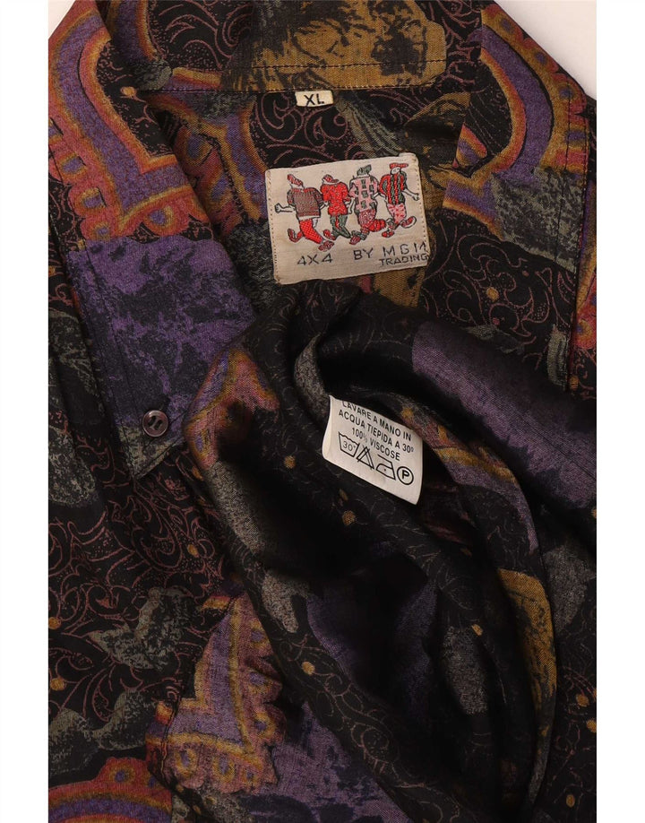 Vintage Ανδρικό Πουκάμισο XL Πολύχρωμο Paisley Viscose