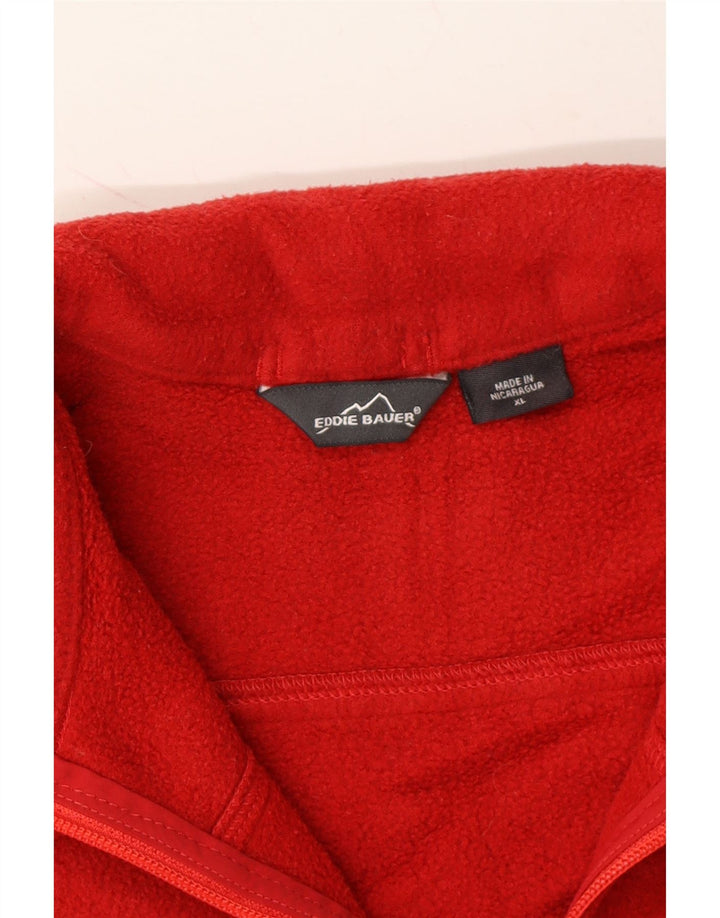 EDDIE BAUER Womens Fleece Jacket UK 18 XL Red Polyester Vintage Eddie Bauer and Second-Hand Eddie Bauer from Messina Hembry 