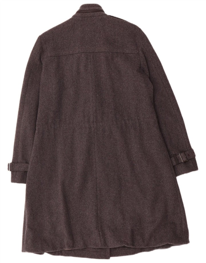 Marella Γυναικείο Military Double Breasted παλτό UK 10 Small Grey Wool