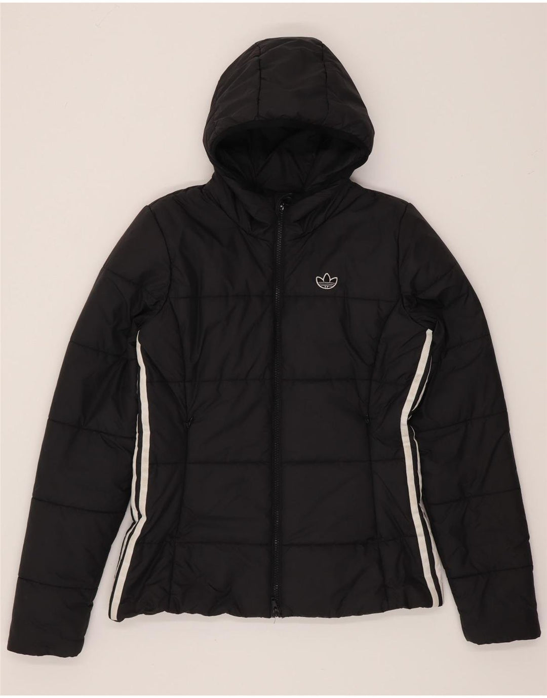 Γυναικείο μπουφάν με κουκούλα Adidas UK 10 Small Black Polyester