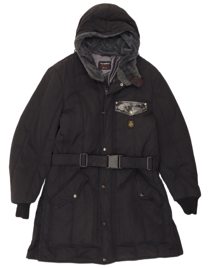 Refrigiwear Ανδρικό παλτό με κουκούλα Sixty UK 40 μεγάλο μαύρο πολυαμίδιο