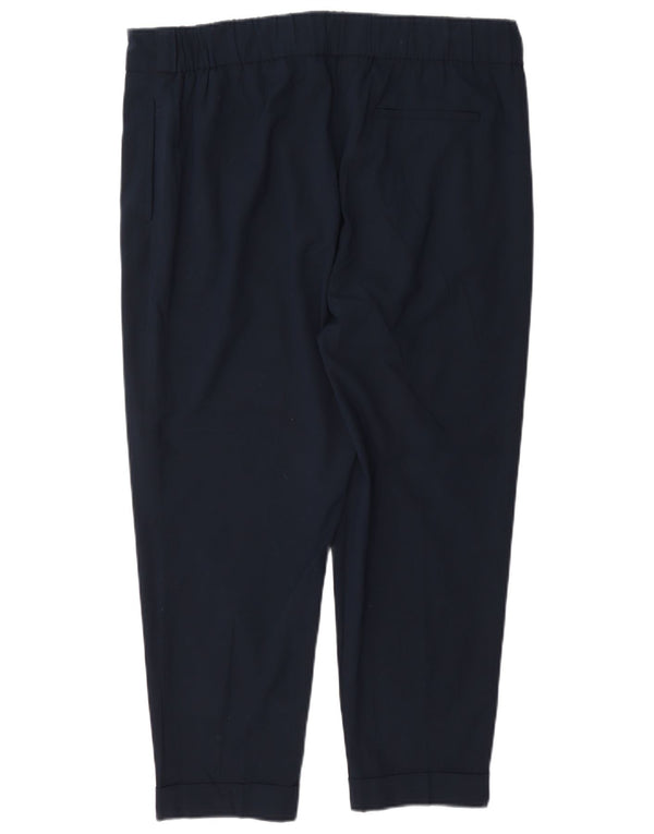 Marks & Spencer Γυναικείο Cropped Παντελόνι UK 16 Large W34 L25 Navy Blue