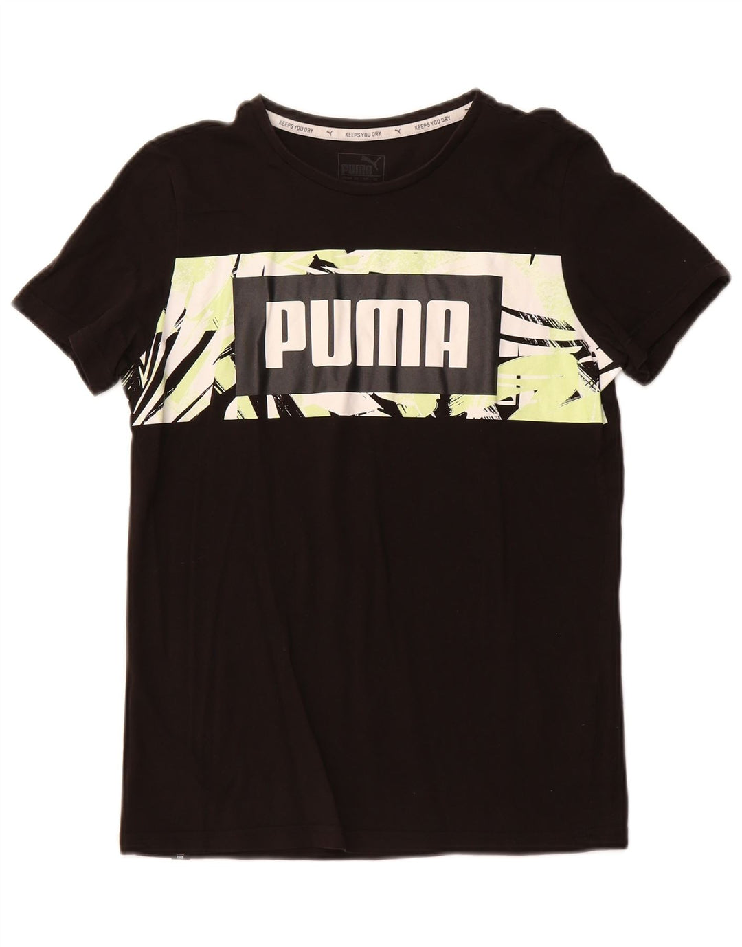 Γραφικό T-Shirt PUMA Boys Top 13-14 ετών Μαύρο βαμβακερό