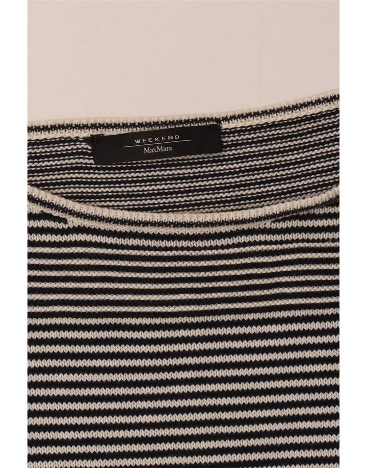 Max Mara Γυναικείο Σαββατοκύριακο μακρυμάνικο UK 16 Large Black Pinstripe