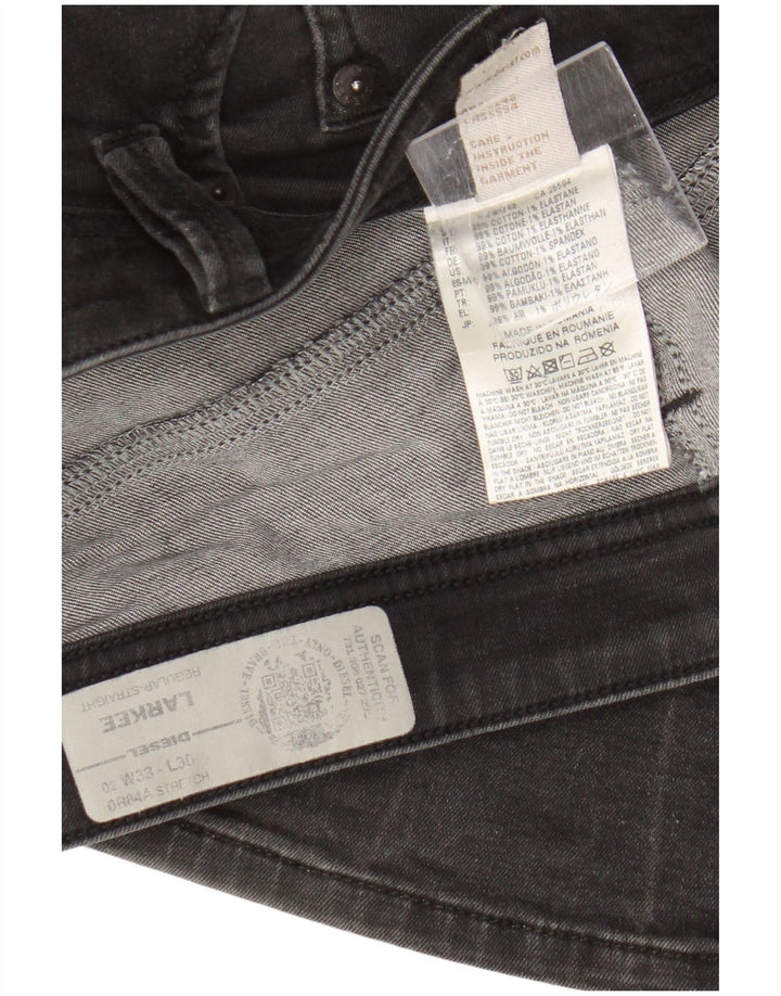 Diesel Ανδρικό Larkee Regular Straight Jeans W33 L30 Μαύρο βαμβακερό
