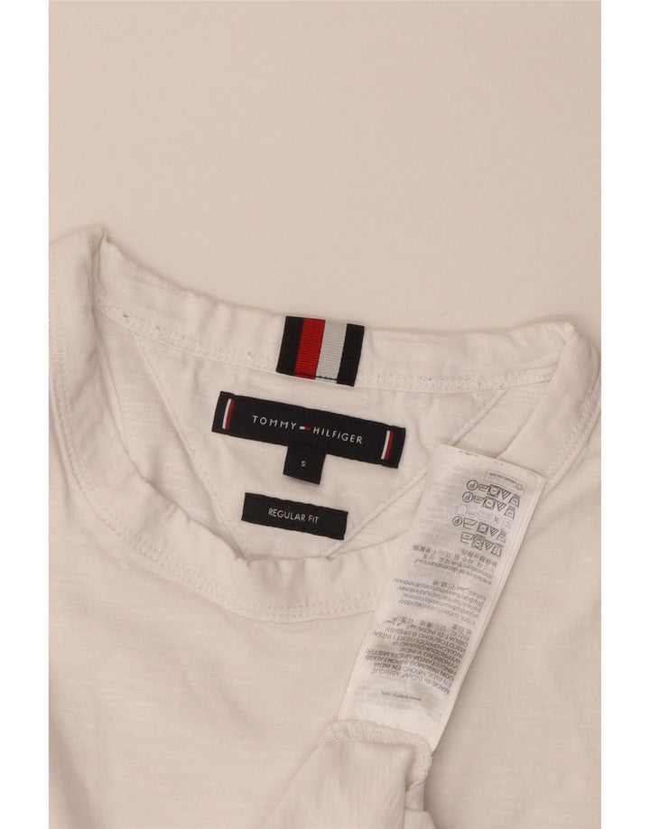 Tommy Hilfiger Ανδρικό T-Shirt με κανονική εφαρμογή, μικρό λευκό βαμβακερό