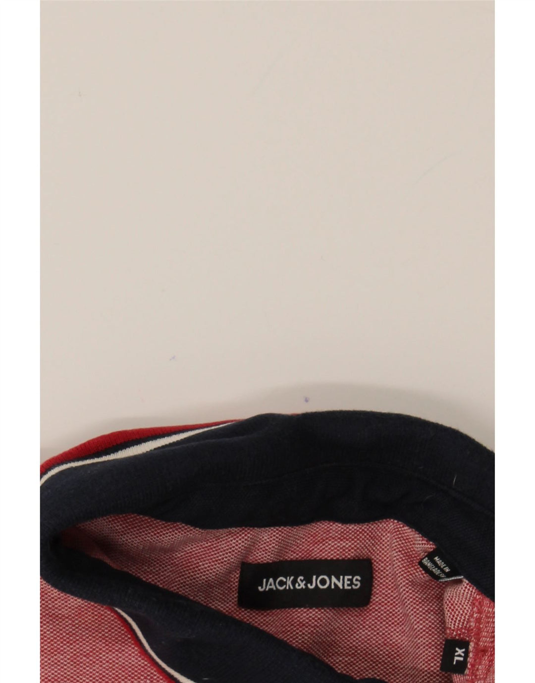 JACK & JONES Mens Polo Shirt XL Red Cotton Vintage Jack & Jones and Second-Hand Jack & Jones from Messina Hembry 