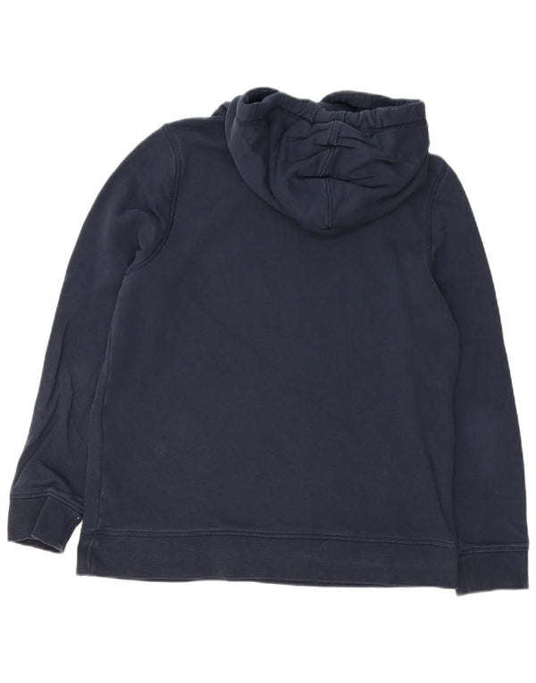 TOMMY HILFIGER Γυναικείο γραφικό φούτερ με κουκούλα UK 14 Medium Navy Blue Cotton