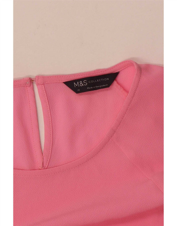 Marks & Spencer Γυναικεία Μπλούζα Τοπ UK 14 Large Pink