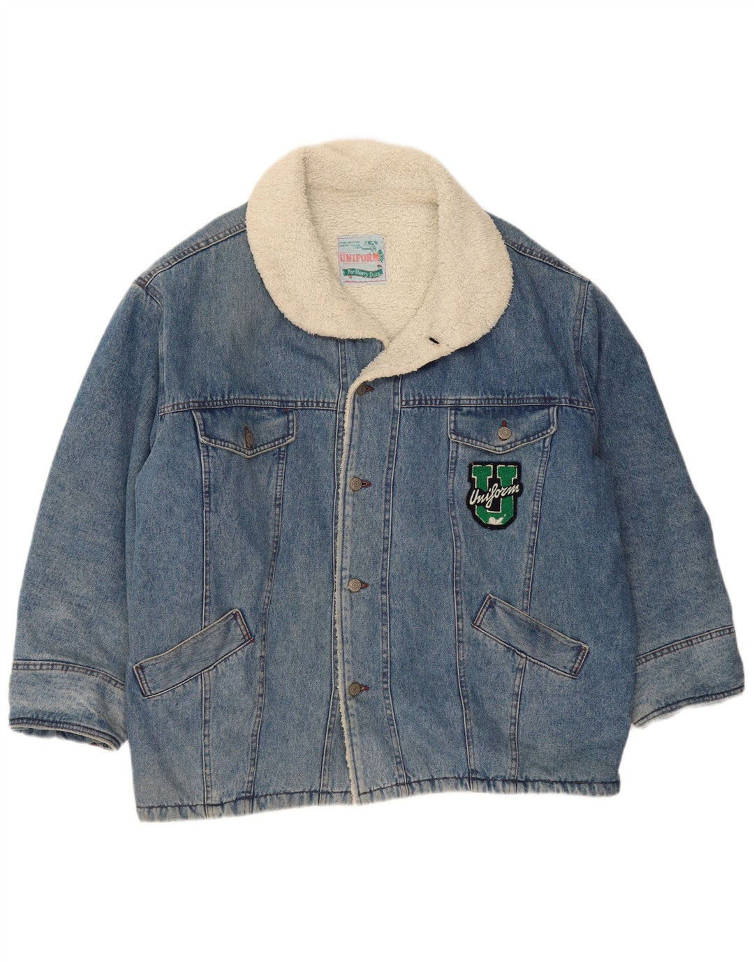 UNIFORM Ανδρικό Τζιν Σέρπα Μπουφάν UK 42 XL Μπλε