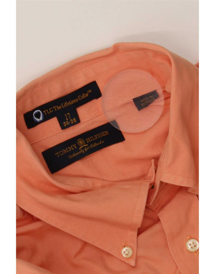 Ανδρικό ψηλό πουκάμισο Tommy Hilfiger, μέγεθος 17 XL πορτοκαλί