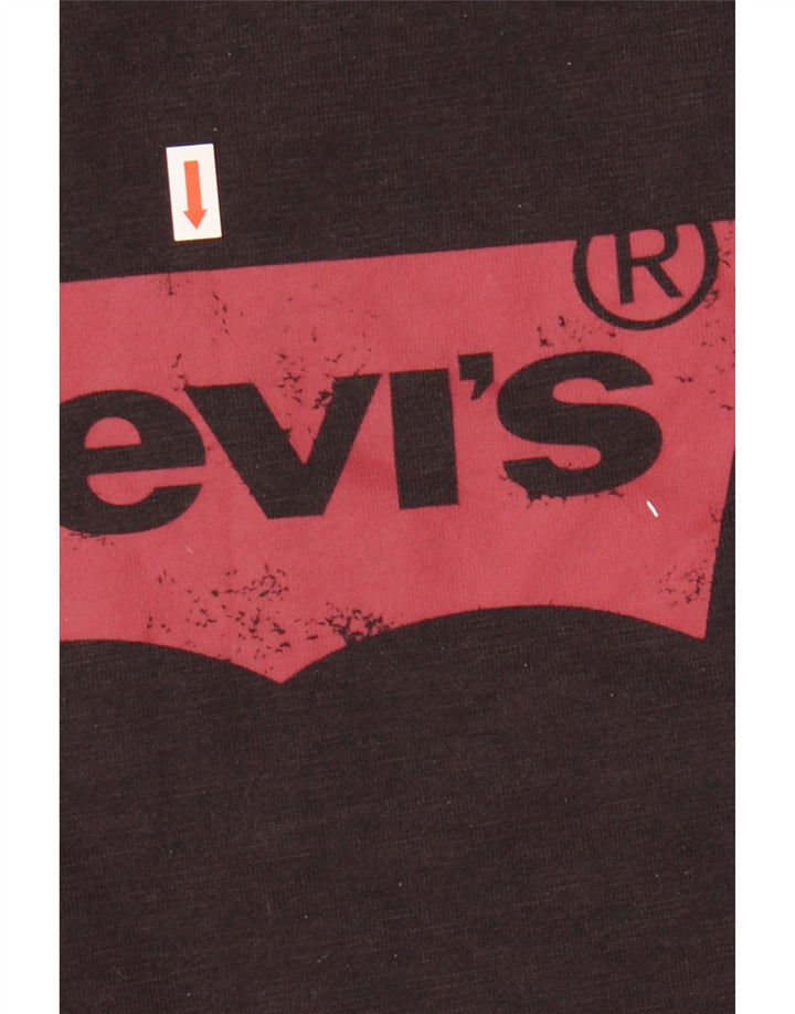 Ανδρικό γραφικό φούτερ Levi's, μεσαίο μαύρο βαμβακερό