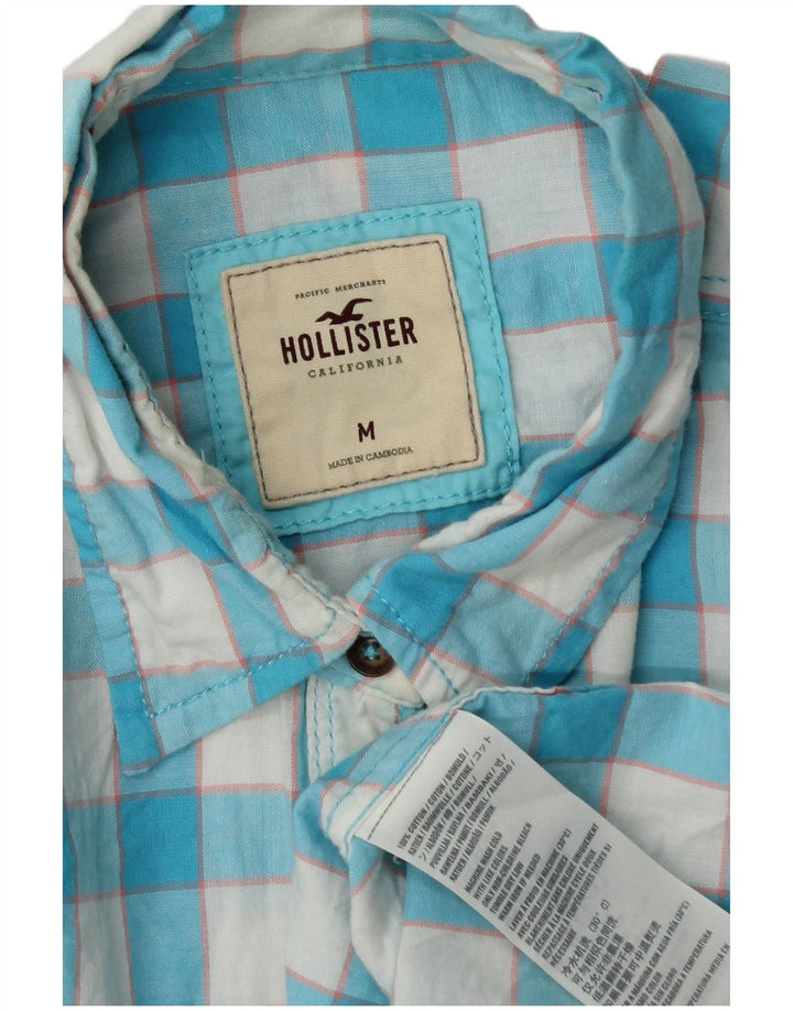 Γυναικείο πουκάμισο Hollister UK 12 μεσαίο μπλε βαμβακερό Gingham