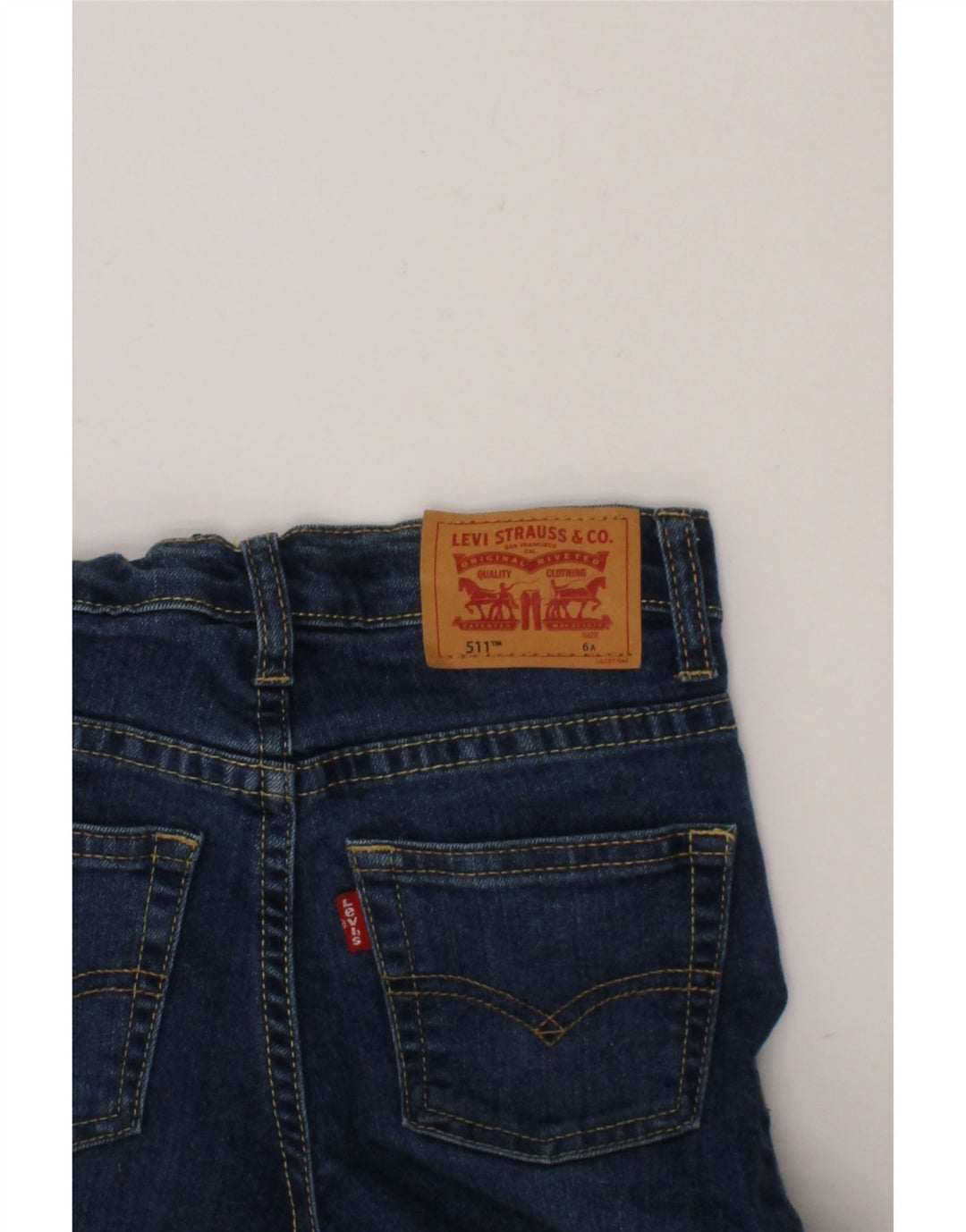 LEVI'S Boys 511 Slim Jeans 5-6 Years W22 L19 Blue Cotton Vintage Levi's and Second-Hand Levi's from Messina Hembry 