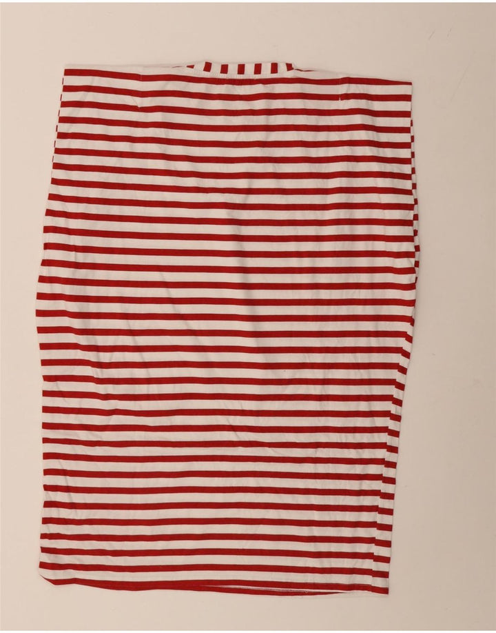 Zara Γυναικείο T-Shirt Φόρεμα UK 14 Medium Red Ride