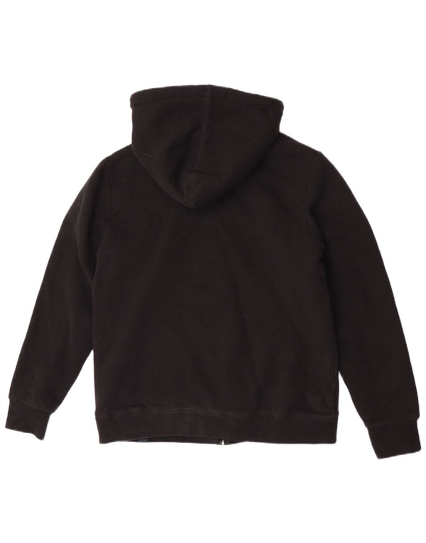 Superdry Γυναικείο πουλόβερ με κουκούλα με φερμουάρ UK 12 μεσαίο μαύρο βαμβακερό