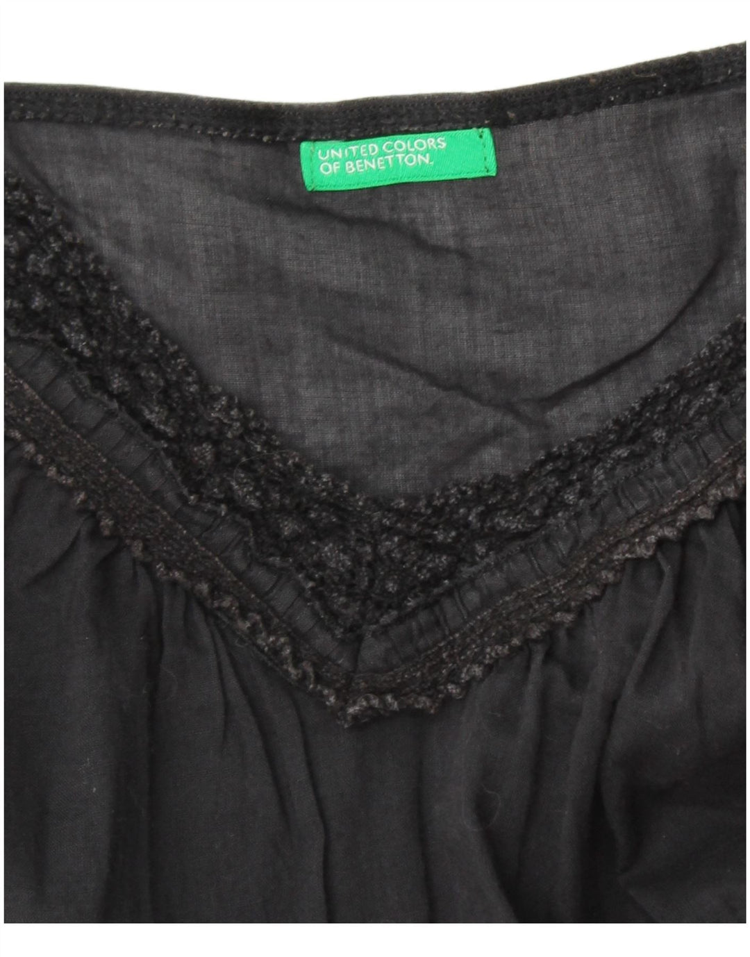 BENETTON Γυναικεία Cami Top UK 10 Small Black