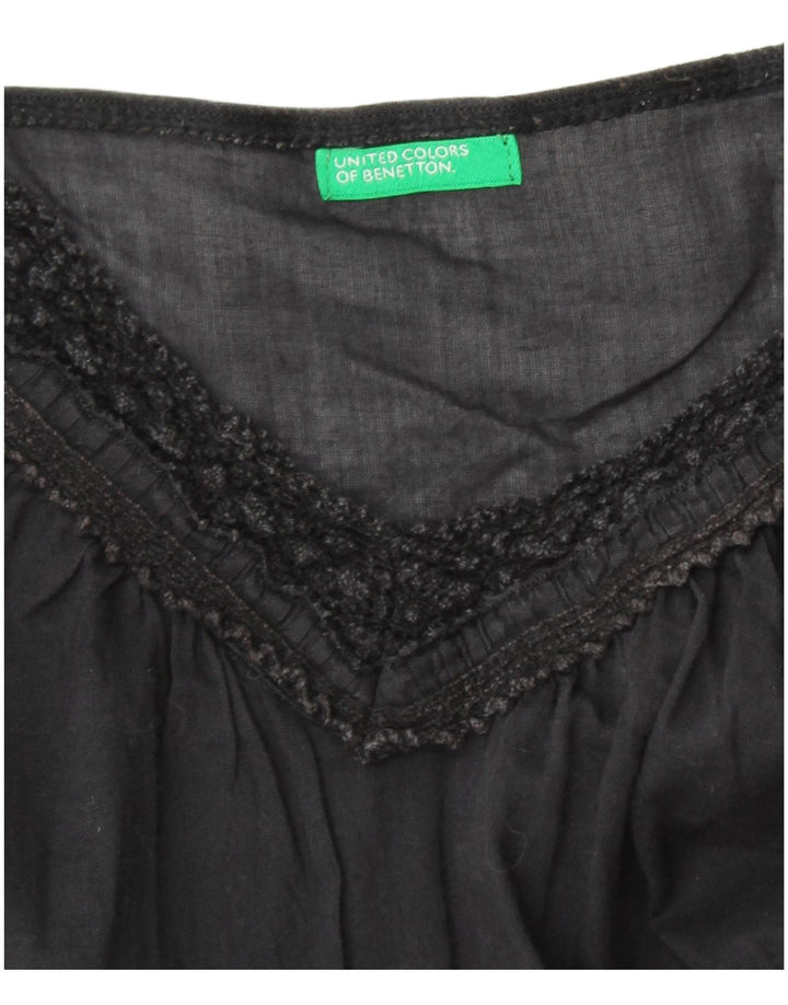 BENETTON Γυναικεία Cami Top UK 10 Small Black