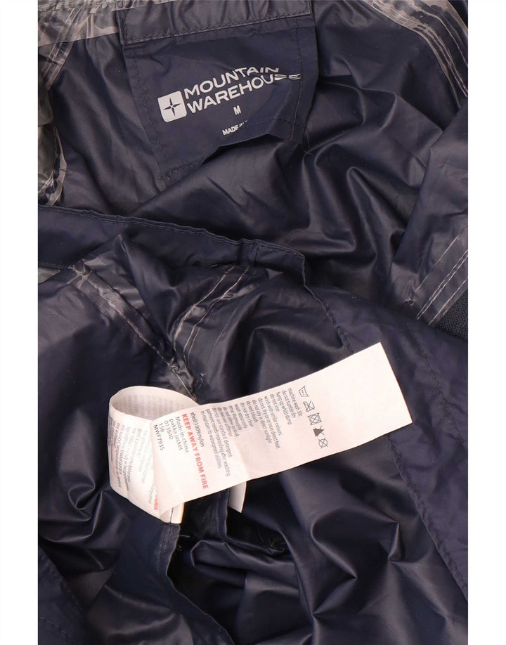 Ανδρικό μπουφάν βροχής με κουκούλα Mountain Warehouse UK 38 Medium Navy Blue Nylon