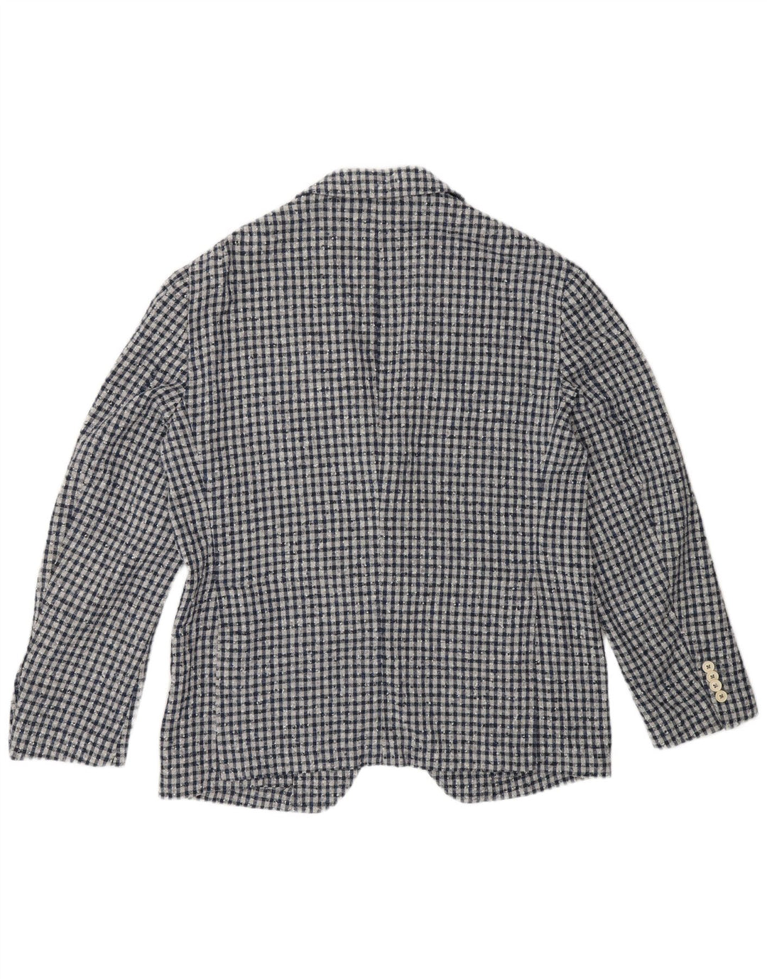 Fradi Mens 2 Button Blazer Jacket IT 54 2XL Grey Check Cotton