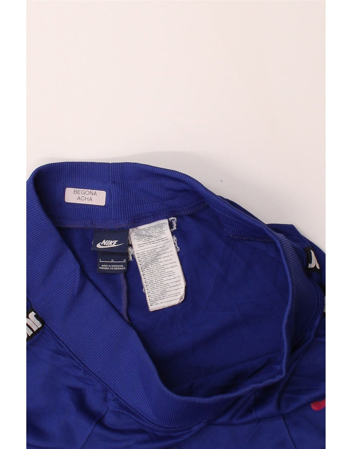 NIKE Womens Graphic Tracksuit Trousers Joggers UK 14 Large  Blue Polyester Vintage Nike and Second-Hand Nike from Messina Hembry 