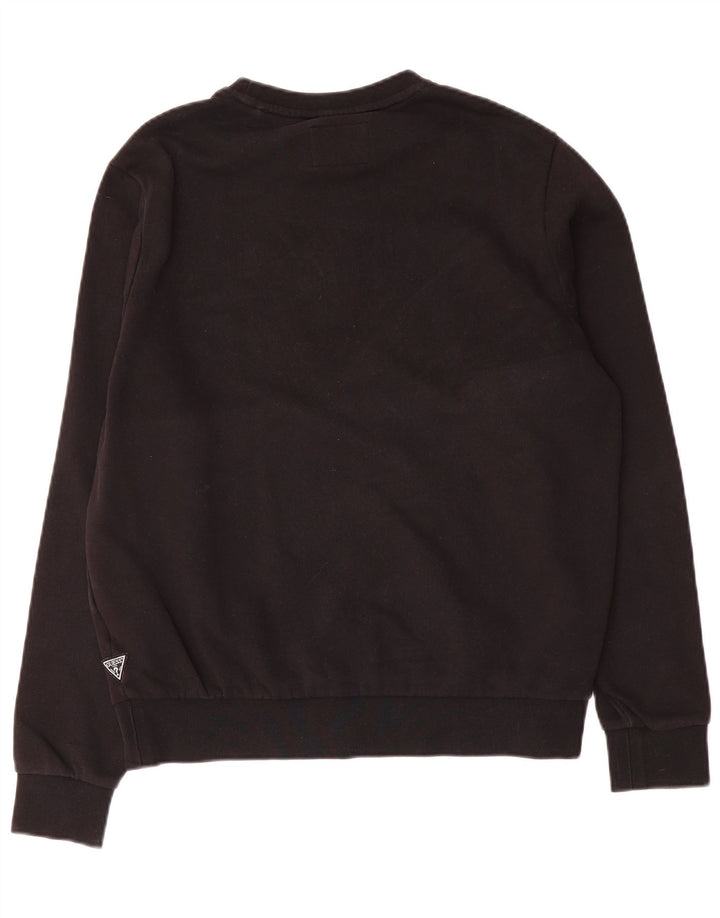 Ανδρικό γραφικό φούτερ Guess Jumper UK 34 Small μαύρο βαμβακερό