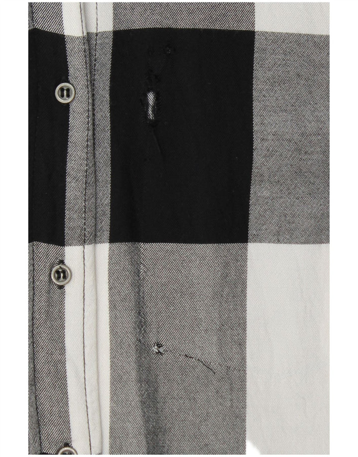 Zara Γυναικείο πουκάμισο UK 12 Medium Black Gingham
