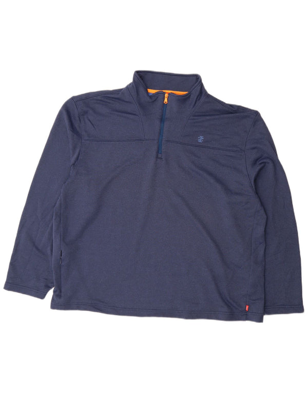 Ανδρικό φούτερ Izod με φερμουάρ Jumper 2XL Navy Blue Polyester