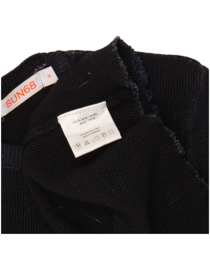 Sun68 Γυναικείο πλεκτό φόρεμα A-Line UK 14 Medium Navy Blue Wool