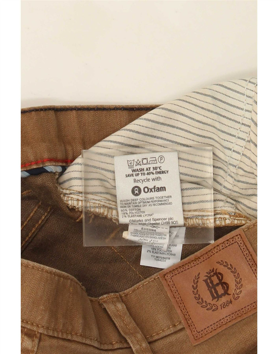 Ανδρικό τζιν ίσιο Marks & Spencer W38 L33 Καφέ βαμβακερό