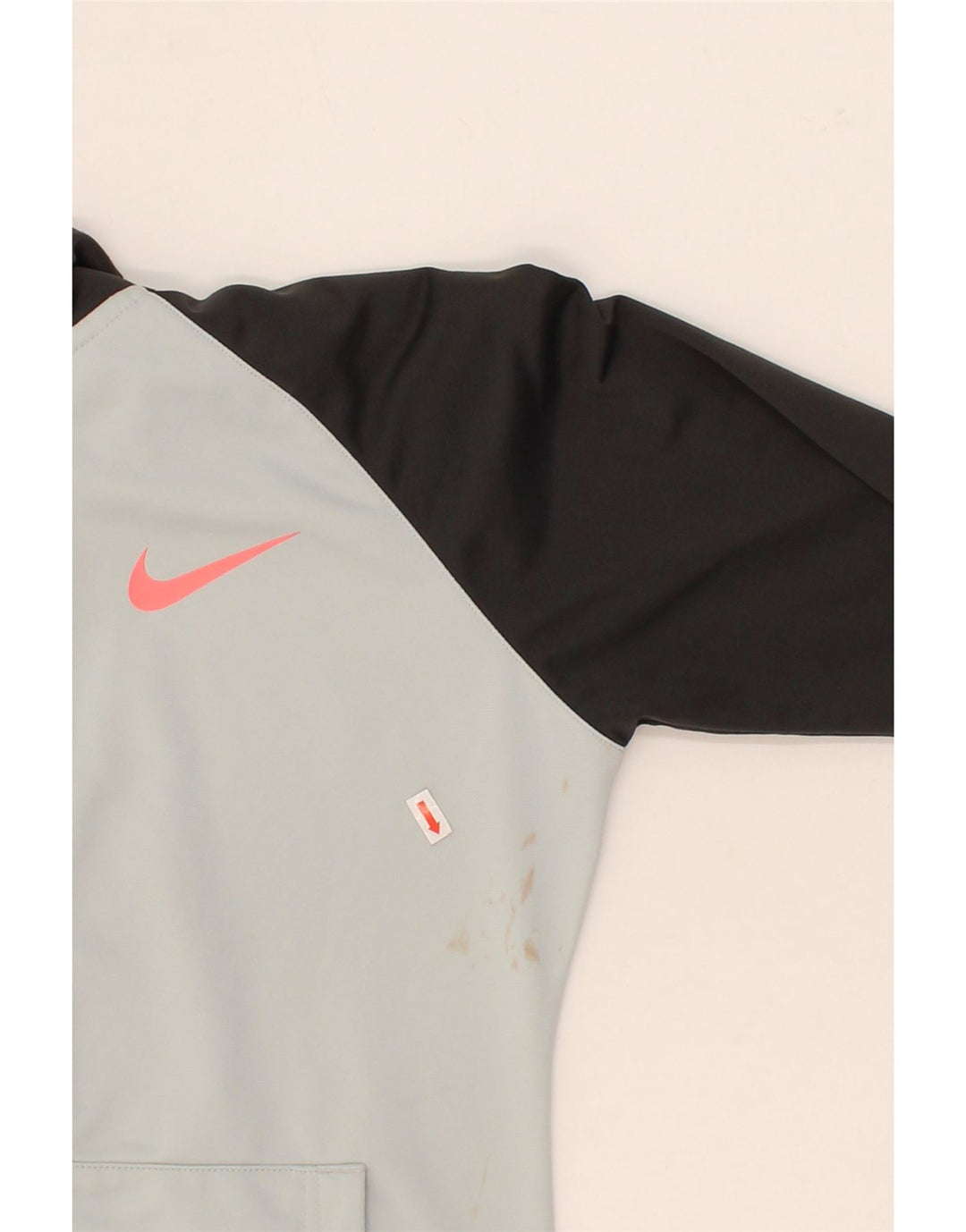 NIKE Womens Tracksuit Top Jacket UK 12 Medium Grey Colourblock Polyester Vintage Nike and Second-Hand Nike from Messina Hembry 