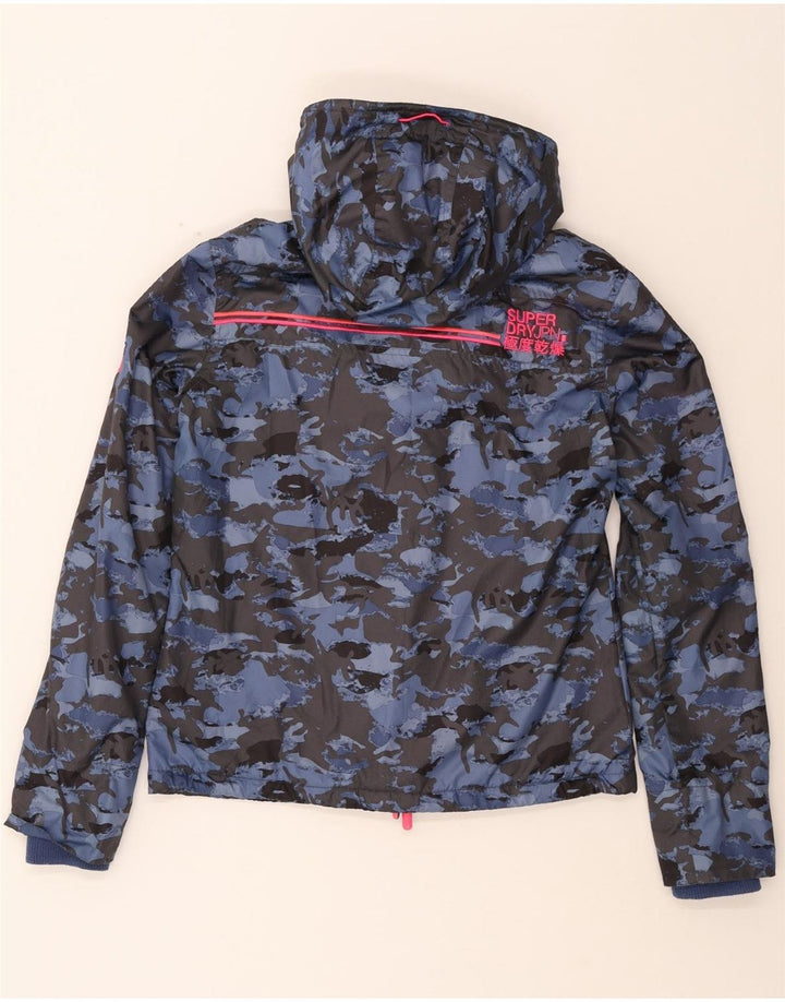 SUPERDRY Womens Windcheater Windbreaker Jacket UK 12 Medium Blue Vintage Superdry and Second-Hand Superdry from Messina Hembry 